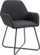 vidaXL Krzesła do jadalni, 4 szt., czarne, tapicerowane tkaniną 3
