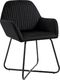 vidaXL Krzesła jadalniane, 4 szt., czarne, aksamitne 3