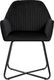 vidaXL Krzesła jadalniane, 4 szt., czarne, aksamitne 4