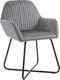 vidaXL Krzesła jadalniane, 4 szt., szare, aksamitne 3