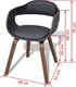 vidaXL Krzesła stołowe, 2 szt., czarne, gięte drewno i sztuczna skóra 6