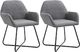 vidaXL Krzesła stołowe, 2 szt., ciemnoszare, tapicerowane tkaniną 1