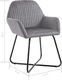 vidaXL Krzesła do jadalni, 2 szt., szare, aksamit 8