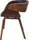 vidaXL Krzesła stołowe, 4 szt., brązowe, gięte drewno i sztuczna skóra 6
