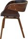 vidaXL Krzesła stołowe, 2 szt., brązowe, gięte drewno i sztuczna skóra 6