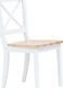 vidaXL Krzesła jadalniane, 4 szt., biało-brązowe, drewno kauczukowca 2