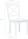 vidaXL Krzesła jadalniane, 2 szt., białe, lite drewno kauczukowca 7