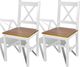 vidaXL Krzesła stołowe, 2 szt., białe, drewno sosnowe 1