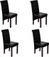 vidaXL Krzesła stołowe, 4 szt., czarne, sztuczna skóra 1