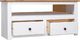 vidaXL Narożna szafka pod TV, biała, 93x55x49 cm, sosna, seria Panama 3