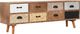 vidaXL Szafka pod TV z 8 szufladami, 120x30x40 cm, lite drewno sosnowe 1