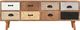 vidaXL Szafka pod TV z 8 szufladami, 120x30x40 cm, lite drewno sosnowe 1