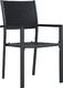 vidaXL krzesła ogrodowe, 4 sztuki, czarne, plastik stylizowany na rattan (47890) 2