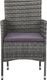 vidaXL krzesła ogrodowe, 2 sztuki, rattan PE, szare (46180) 4
