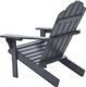 vidaXL fotel ogrodowy, drewniany, szary (45702) 3