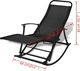 vidaXL bujane krzesło ogrodowe, stal i tworzywo textilene, czarne (42158) 8