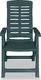 vidaXL rozkładane krzesła ogrodowe, 4 sztuki, plastikowe, zielone (275069) 4