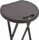 vidaXL składane stołki, 2 sztuki, HDPE i stal, brązowe, rattanowy wygląd (44559) 5
