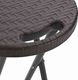 vidaXL składane stołki, 2 sztuki, HDPE i stal, brązowe, rattanowy wygląd (44559) 6