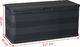 Skrzynia ogrodowa vidaXL 117x45x56 cm 280 l Czarny 7