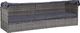 vidaXL Leżanka ogrodowa z zadaszeniem, szara, 205x62 cm, rattan PE (43962) - 43962 6