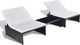 vidaXL leżaki ze stolikiem, 2 sztuki, polirattan, czarne (43069) 1