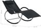 vidaXL składany leżak z poduszką, czarny, tkanina textilene (47788) 5