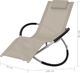 vidaXL leżak z geometryczną ramą stalowy, kremowy (47774) 7