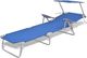 vidaXL leżak z daszkiem, stalowy, niebieski (42931) 3
