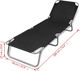 vidaXL składany leżak, stal malowana proszkowo, czarny (41478) 6