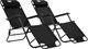 vidaXL składane leżaki z podnóżkiem, 2 sztuki, stalowe, czarne (44343) 1