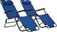 vidaXL składane leżaki z podnóżkiem, 2 sztuki, stalowe, niebieskie (44342) 1