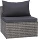 vidaXL 4 częściowy zestaw mebli do ogrodu z poduszkami, rattan PE, szary (44164) 4