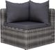 vidaXL 4 częściowy zestaw mebli do ogrodu z poduszkami, rattan PE, szary (44164) 5