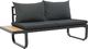vidaXL sofa ogrodowa ze stołem i poduszkami, narożna, aluminium, WPC (44704) 5