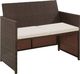 vidaXL 2 osobowa sofa ogrodowa z poduszkami, polirattan, brązowa (43911) 1