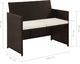 vidaXL 2 osobowa sofa ogrodowa z poduszkami, polirattan, brązowa (43911) 1