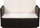 vidaXL 2 osobowa sofa ogrodowa z poduszkami, polirattan, brązowa (44178) 2