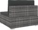 vidaXL środkowa sofa z poduszką, 1 sztuka, polirattan, szara (46795) 3