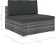 vidaXL środkowa sofa z poduszką, 1 sztuka, polirattan, szara (46795) 4