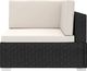 vidaXL siedzisko narożne z poduszką, 1 sztuka, polirattan, czarne (46798) 3