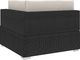 vidaXL siedzisko narożne z poduszką, 1 sztuka, polirattan, czarne (46798) 4