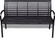 vidaXL ławka ogrodowa, 125 cm, stal i WPC, czarna (41556) 2