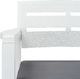 vidaXL Ławka ogrodowa z poduszkami, 2-os., 133 cm, plastik, biała 3