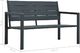 vidaXL ławka ogrodowa, 120 cm, szara, HDPE o wyglądzie drewna (47874) 5