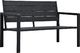 vidaXL ławka ogrodowa, 120 cm, czarna, HDPE o wyglądzie drewna (47878) 1