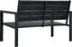 vidaXL ławka ogrodowa, 120 cm, czarna, HDPE o wyglądzie drewna (47878) 2