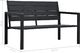 vidaXL ławka ogrodowa, 120 cm, czarna, HDPE o wyglądzie drewna (47878) 5