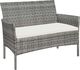 vidaXL Ławka ogrodowa, 105 cm, polirattan, szara 1