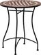 vidaXL mozaikowy stolik bistro, brązowy, 60 cm, ceramiczny (46713) 1